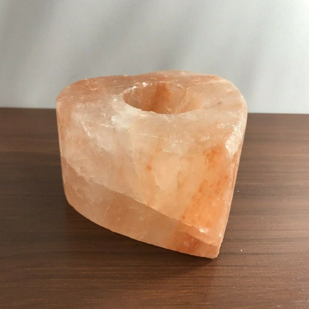 Himalayan Pink Salt Heart Shaped Tealight Holder